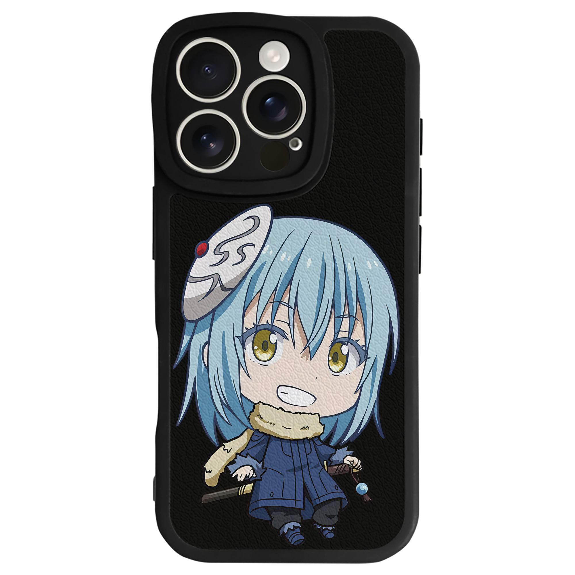 （画像用） 転スラ Regarding Reincarnated to Slime 【iPhone 16シリーズ対応】シリコンスマホケース（レザー調） 材質：シリコン